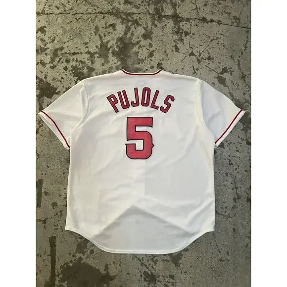 Authentic Majestic MLB Anaheim Angels Albert Pujols Baseball Jersey Size Men XL‎ - Picture 2 of 8